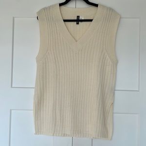 H&M Cream Sweater Vest